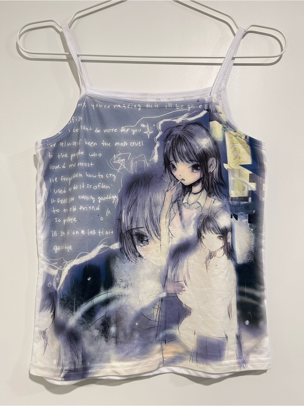 Y2K Anime Emo Designer Graphic Cami Top